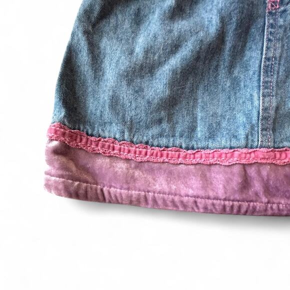 Y2K Cherokee Denim Skirt with Pink Trim – Size 5T - Picture 2 of 6
